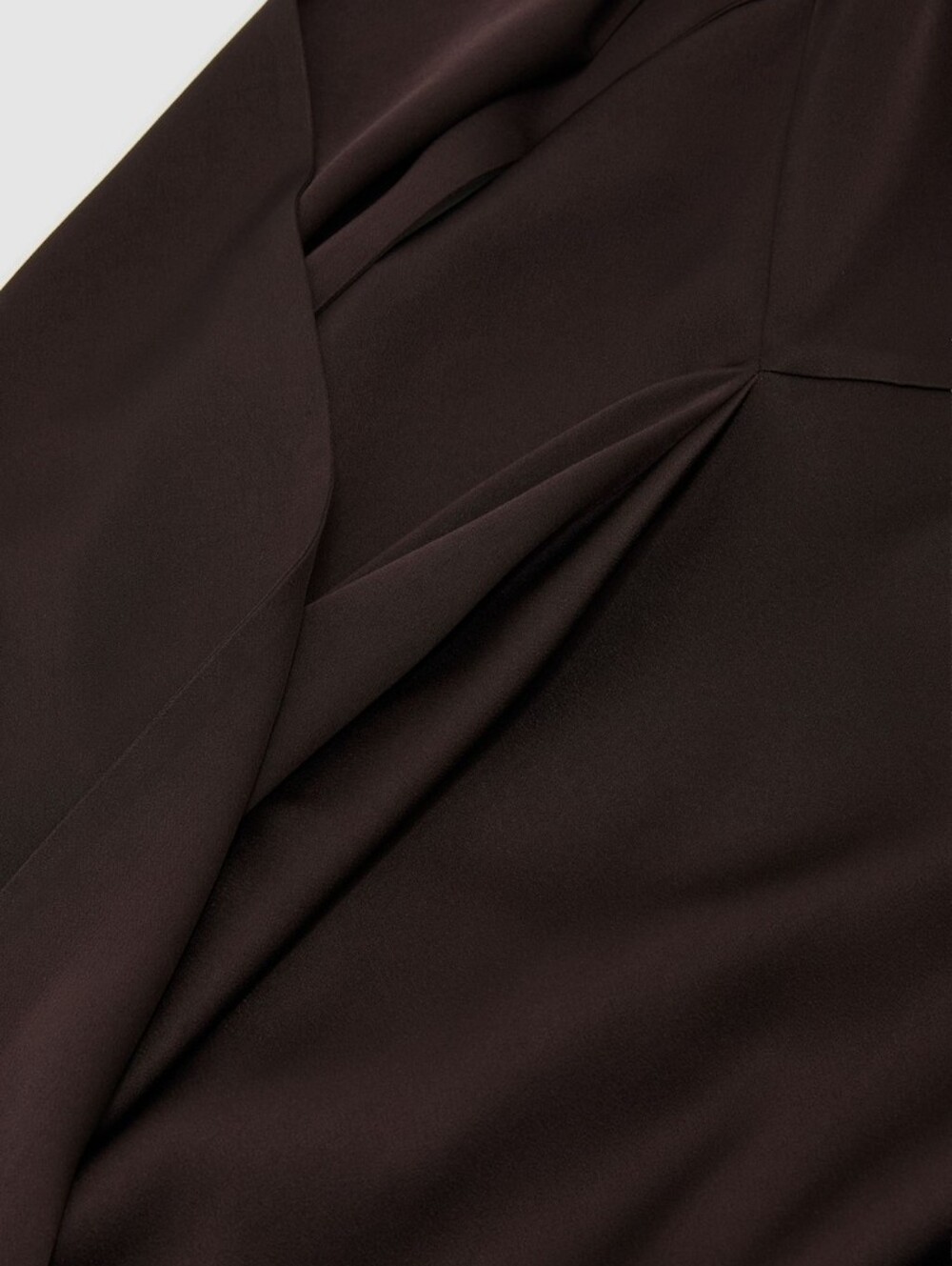 Reiss Sabine Satin Cape-Detail Maxi Dress in Grape Burgundy - Picture 6 of 8
